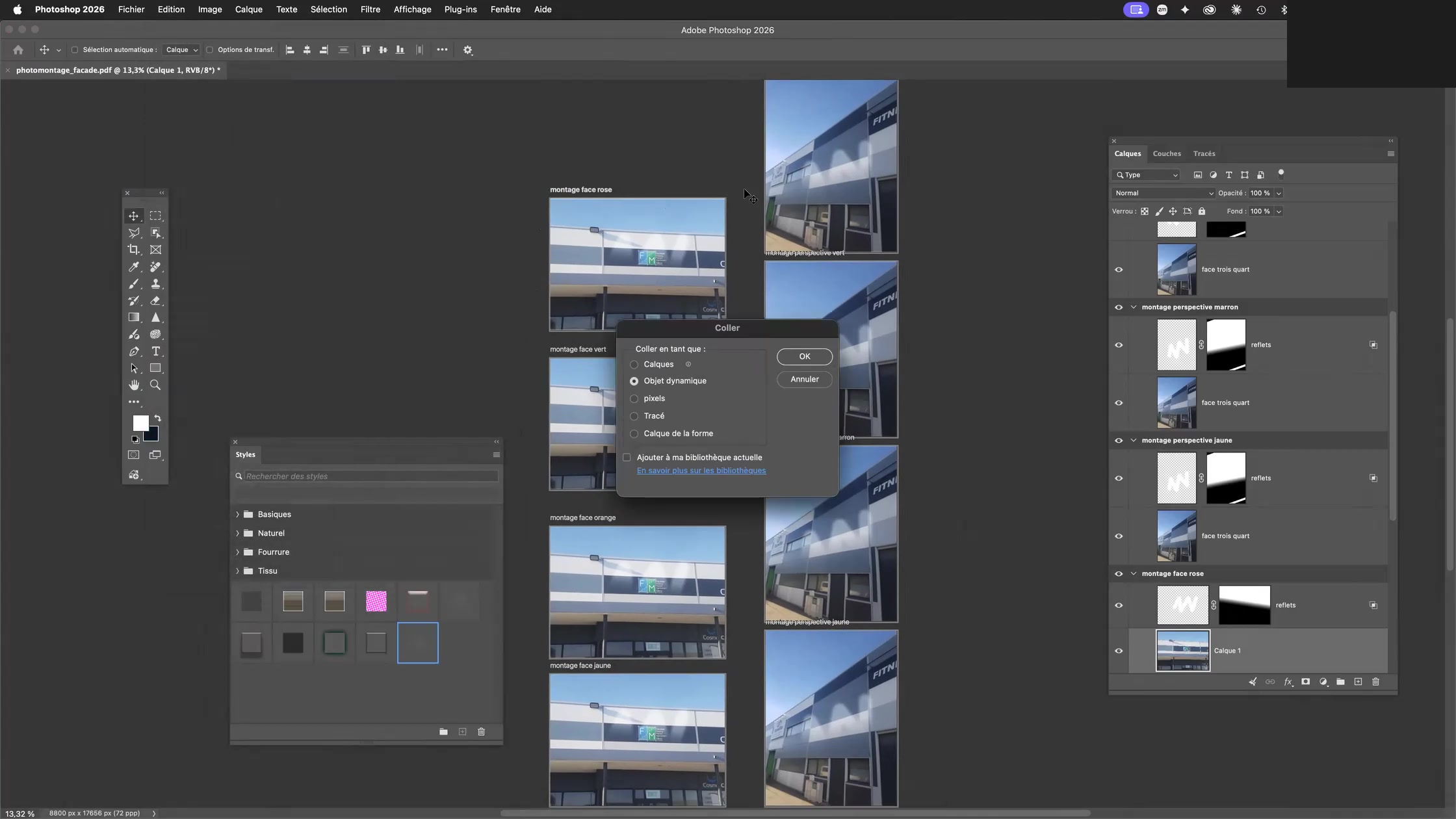 Adobe Photoshop et les objets dynamiques 7 Boîte de dialogue Coller en tant qu’objet dynamique dans Adobe Photoshop