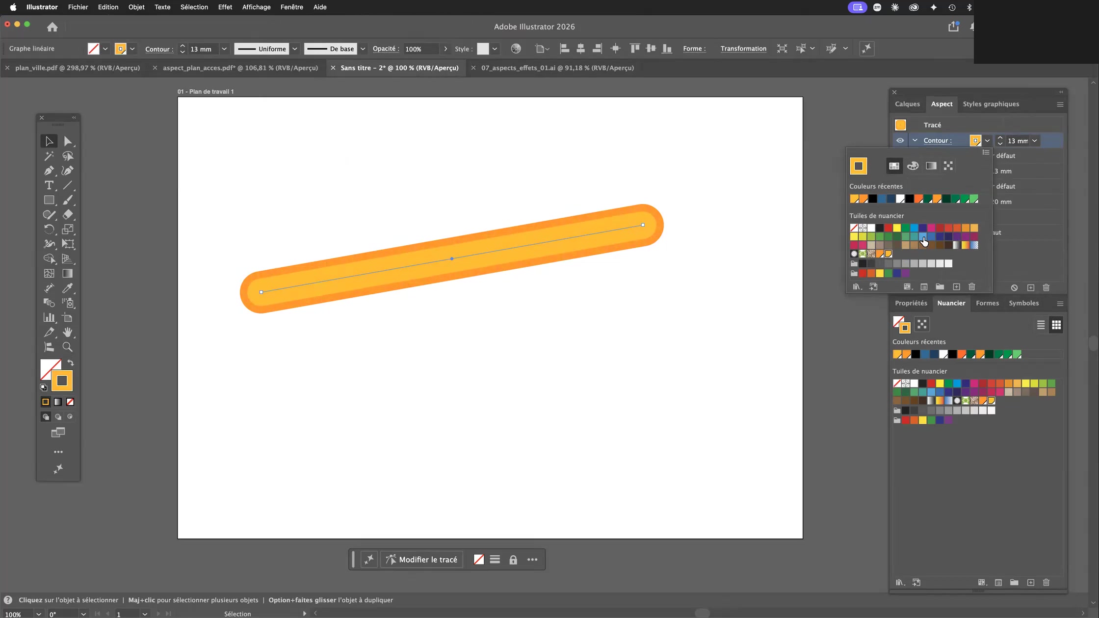 Adobe Illustrator et la palette aspect 6 Ajout d’un deuxième contour de 13 mm dans la palette Aspect d’Adobe Illustrator