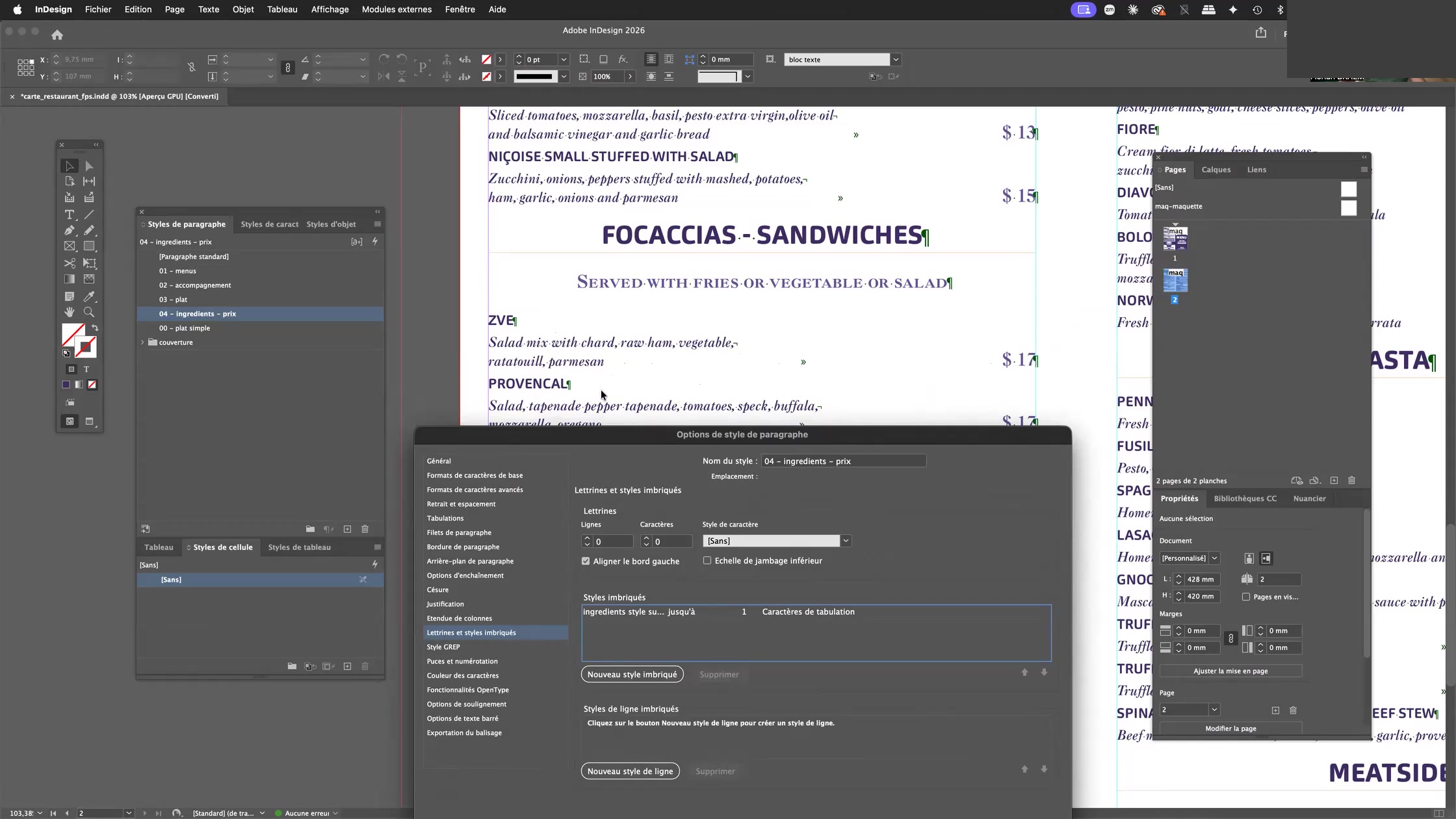 Adobe Indesign et les styles imbriqués, styles GREP, styles suivants 8 Commande Appliquer un style puis Style suivant dans le panneau Styles de paragraphe d'InDesign