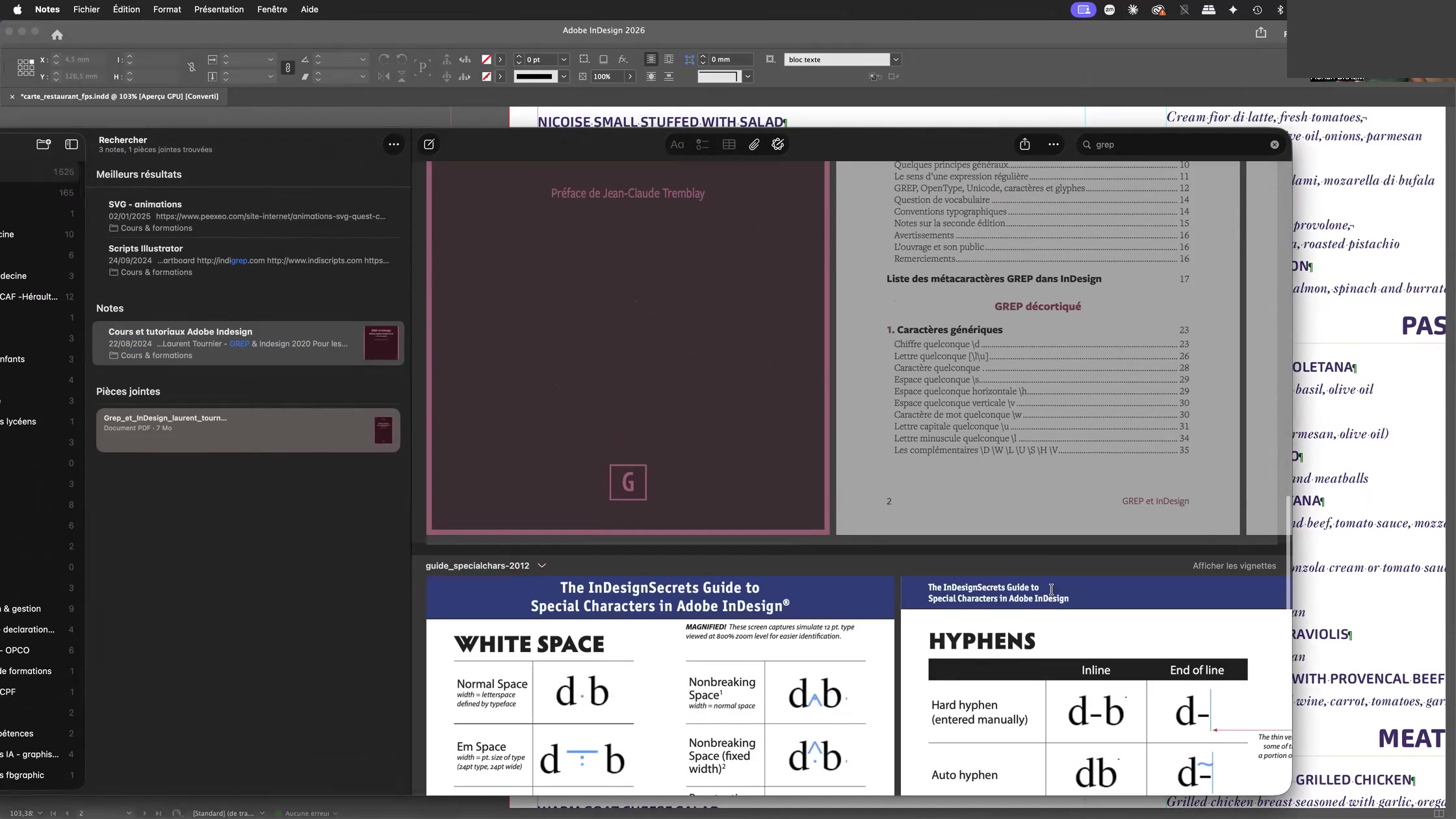 Adobe Indesign et les styles imbriqués, styles GREP, styles suivants 15 Ouvrage de référence GREP et InDesign de Laurent Tournier utilisé en formation PAO