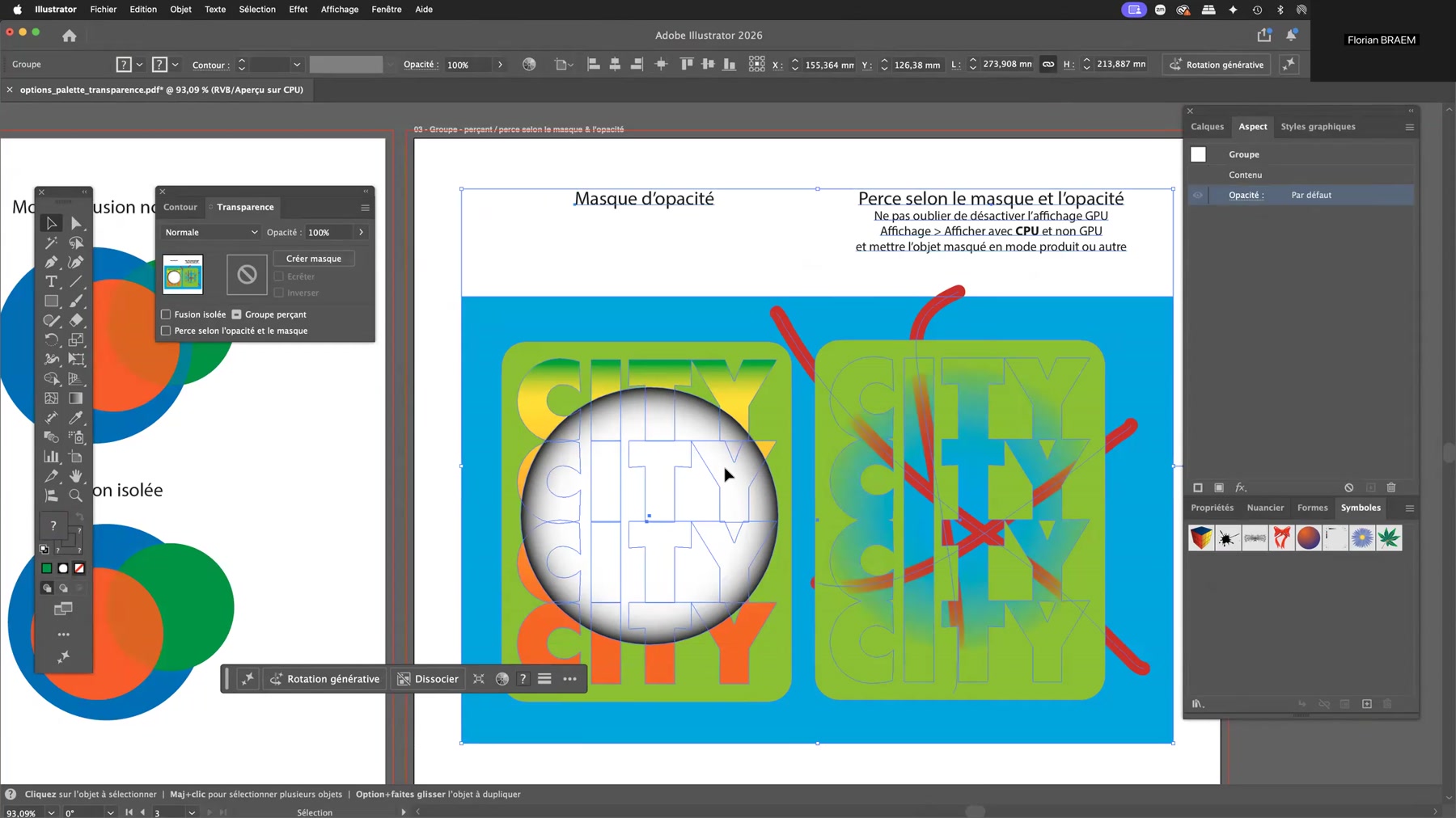 Adobe Illustrator et les options d'opacité 9 Dégradé radial blanc vers noir utilisé comme masque d'opacité dans Adobe Illustrator