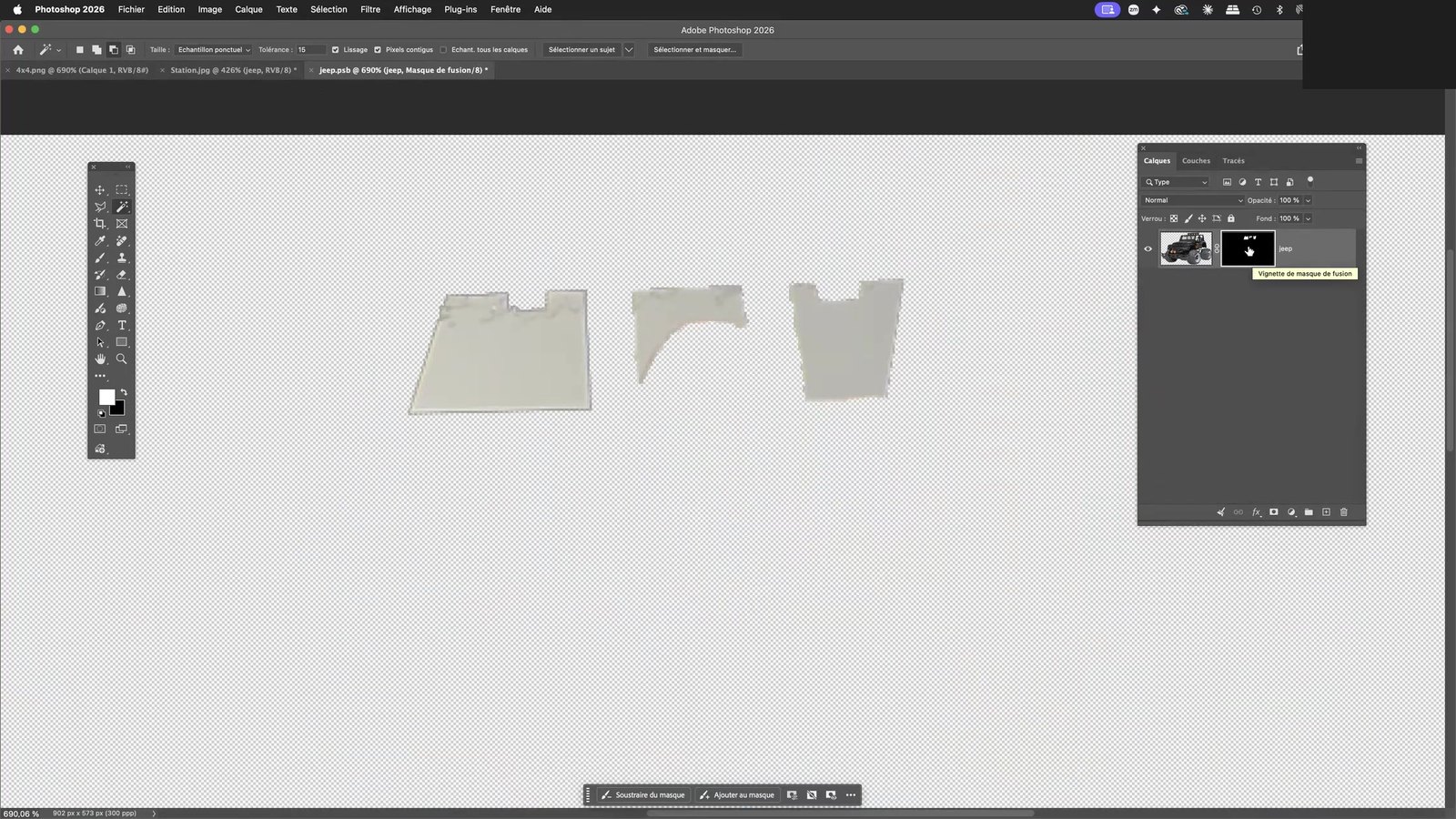 Masque de fusion Photoshop rendant les vitres du véhicule transparentes Masque de fusion Photoshop rendant les vitres du véhicule transparentes