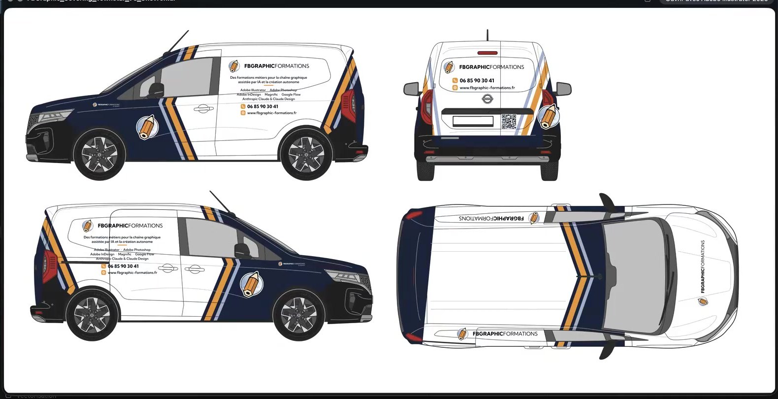 Covering source Nissan Townstar version Chevron Covering source d’un Nissan Townstar version Chevron en vectoriel Adobe Illustrator utilisé par le projet covering Claude