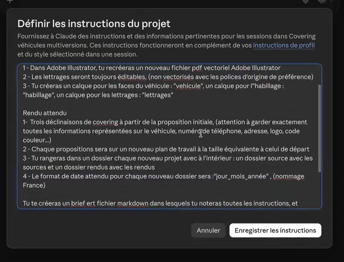 Instructions du projet Claude - organisation du fichier Instructions du projet covering Claude - organisation du fichier PDF Adobe Illustrator, calques vehicule, habillage et lettrages, rendu attendu