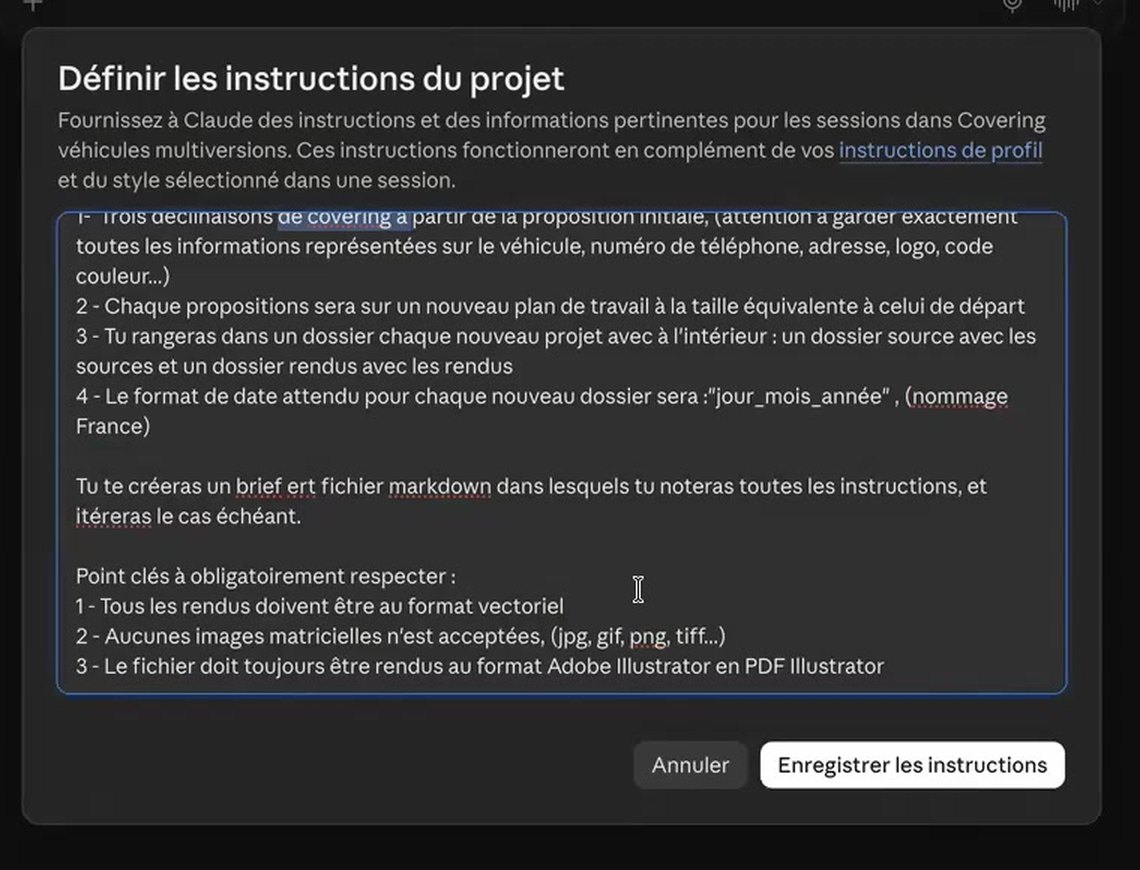 Instructions du projet Claude - points clés vectoriel Points clés du projet covering Claude - rendus vectoriels, aucune image matricielle, fichier au format PDF Adobe Illustrator